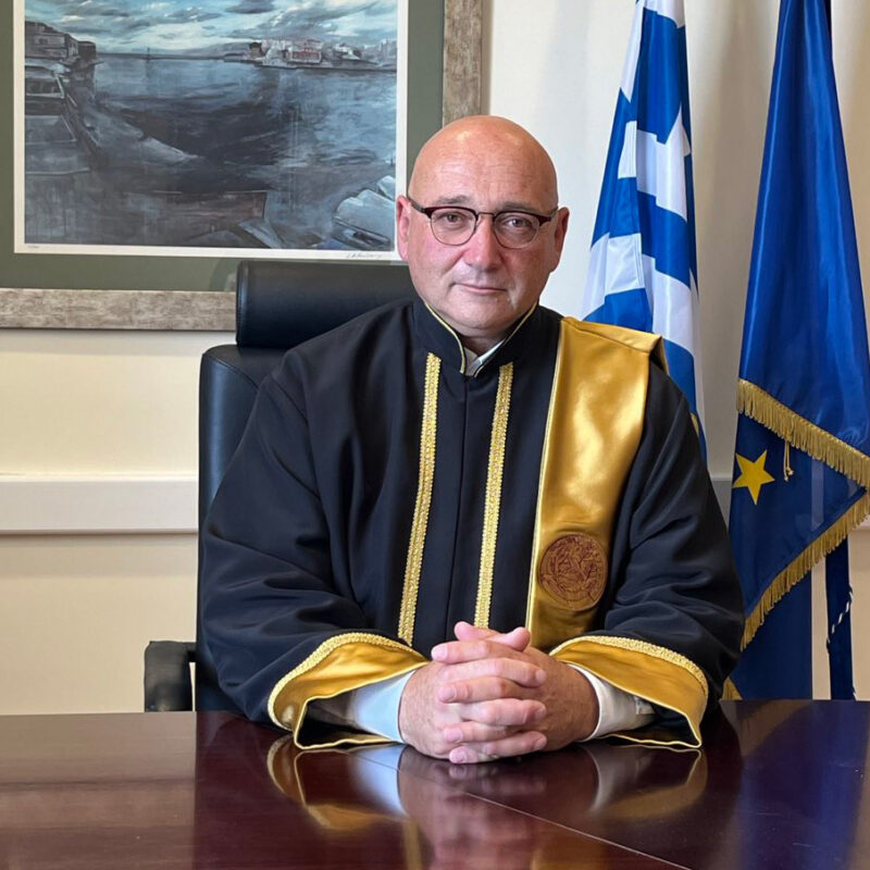Ο Πρύτανης του Πανεπιστημίου Κρήτης Καθηγητής Γεώργιος Μ. Κοντάκης